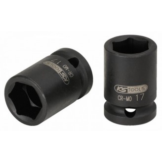 1/2" šešiakampė smūginė galvutė, trumpa 27mm, KS Tools