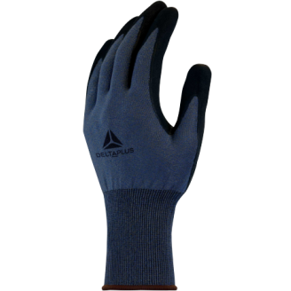 Knitted glove, Cut resistance D, nitrile-coated palm, grey 1 10, Delta Plus