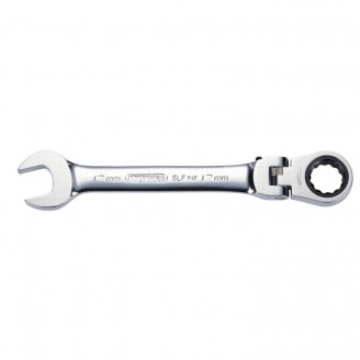 Kombinuotas terkšlinis raktas lanksčia galvute GEAR+ 14mm, KS Tools