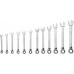 Kombinuotų terkšlinių raktų su reversu komplektas 8-19mm, 12, Brilliant Tools