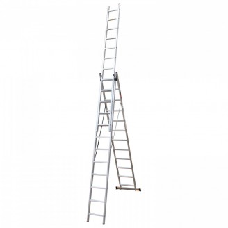 Kopėčios universalios EMX 3x12 pakopos 3,39/8,48m, Ecomax