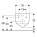 Geberit iCon Square Pakabinamas WC Puodas, Uždara Forma, Rimfree