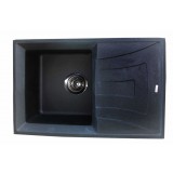 Granitinė Plautuvė BRISA3D Black Pearl SU SIFONU