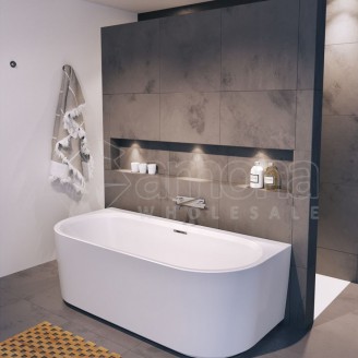 Vonia RIHO Desire Back2wall 180x84, Poliruota Su Oro Masažu