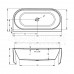 Vonia RIHO Desire Back2wall 180x84, Poliruota Su Oro Masažu