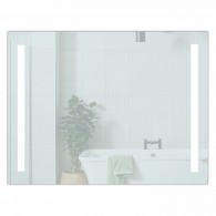 Veidrodis F931 LED išmanus su funkcija nuo rasojimo, laikrodžiu ir termometru