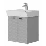 Vonios kambario spintelė su praustuvu Piccolo PC-60 pilka pakabinama